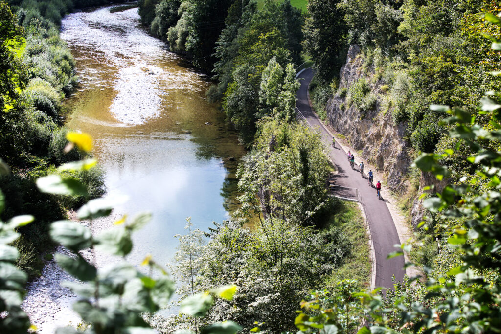 Radfahrer auf dem Ybbstalradweg